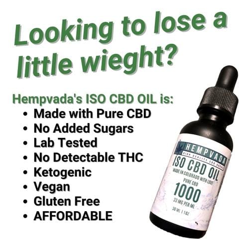 Looking to lose weight? Try our iso CBD Oil today!