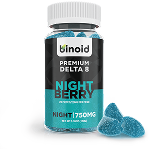 Binoid Delta 8 Gummies Nightberry Flavor