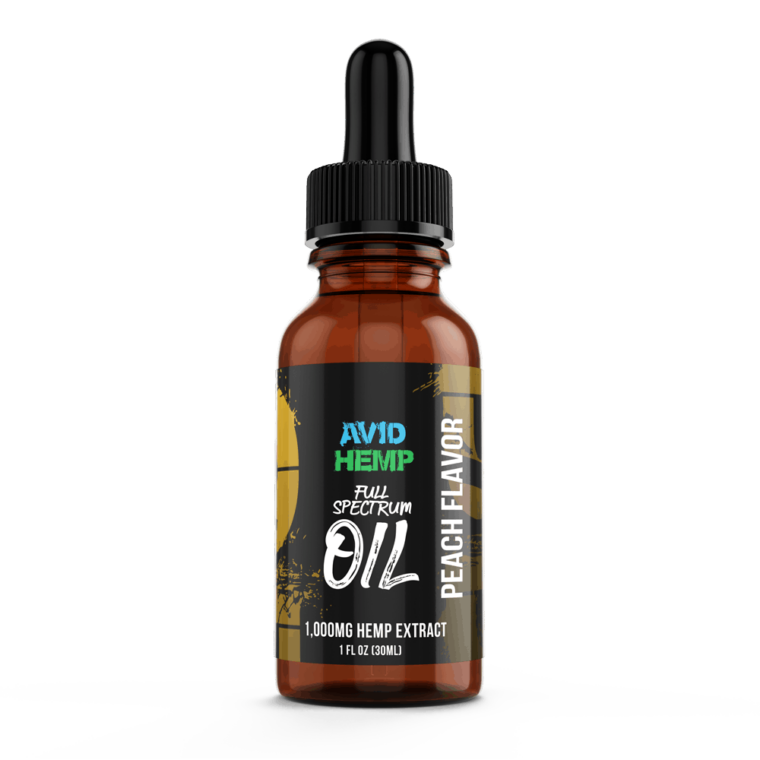 CBD Oil 1,000mg - Peach