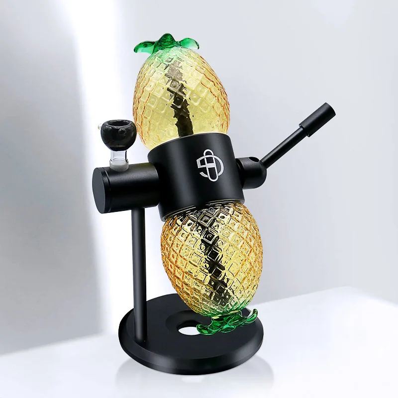 Pineapple Gravity Metal Glass Arabian Hookah Smoking Bong - Image 2