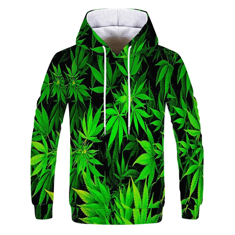 Pot Leaf 3D Casual Fashion Hoodie - Image 6