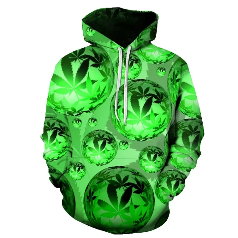 Pot Leaf 3D Casual Fashion Hoodie - Image 4