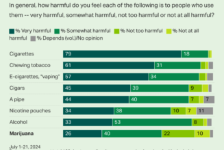 Americans Say Marijuana Is Less Harmful Than Alcohol Or Tobacco, New Gallup Poll Finds