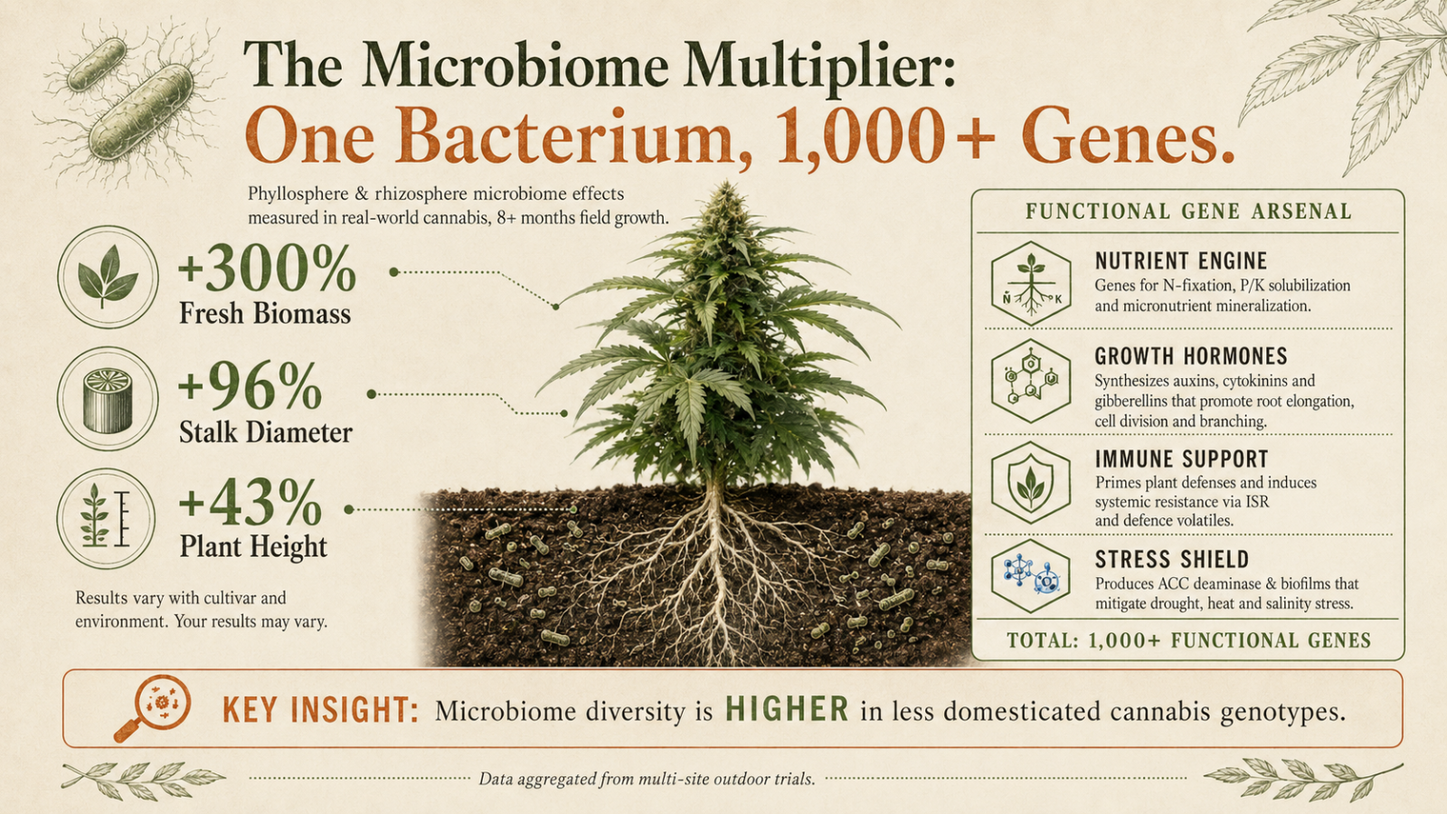 The microbiome multiplier: one bacterium, 1,000+ genes. A single seed-