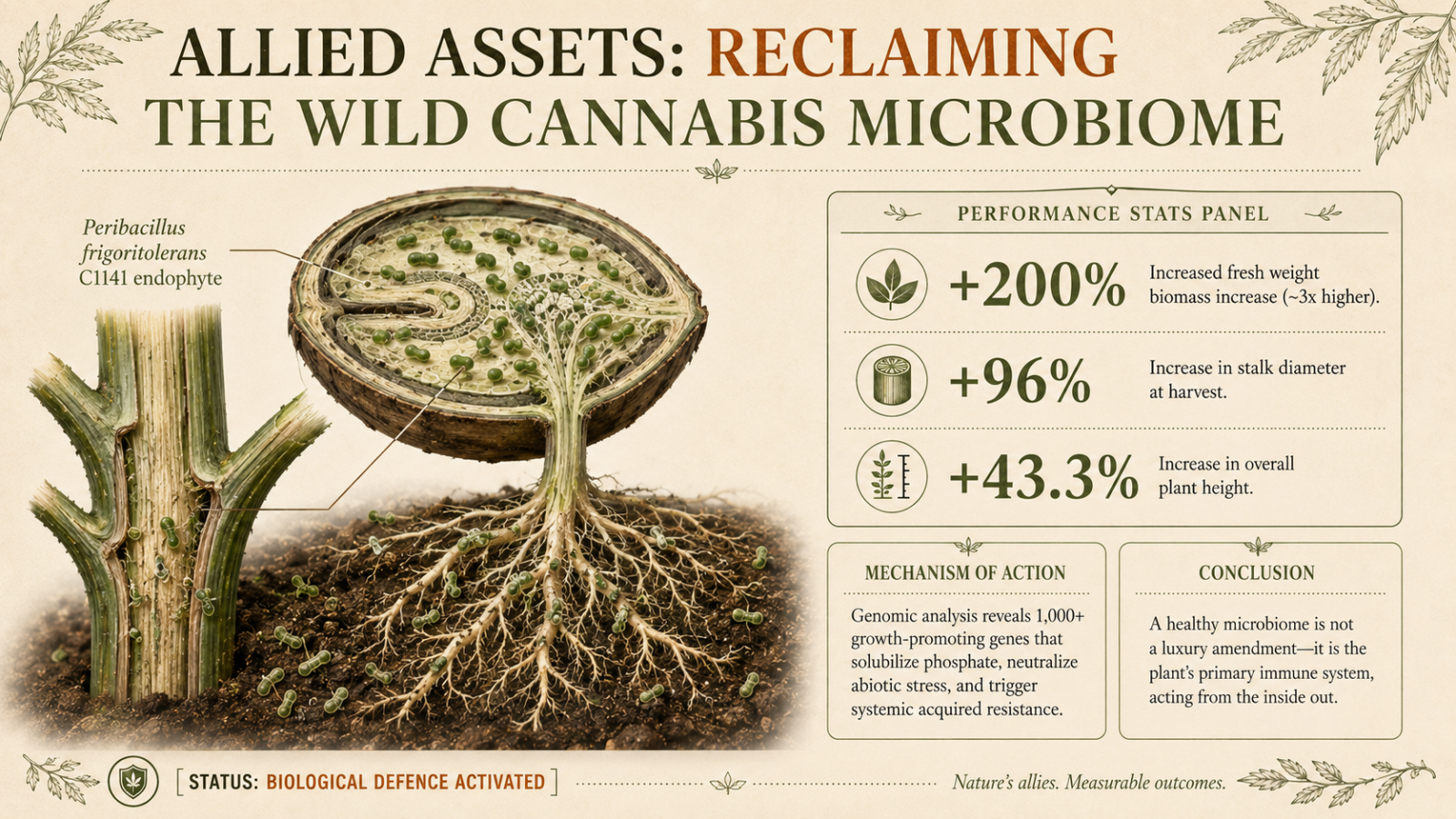 Allied assets: reclaiming the wild cannabis microbiome. Domestication
