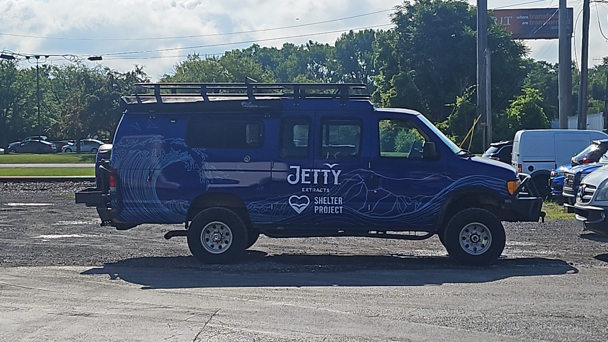 Jetty Extracts' Shelter Project vehicle. Photo by Brittany Somerset.
