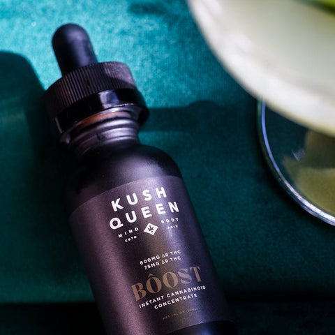 Kush Queen Bôost Liquid THC Concentrate bottle.