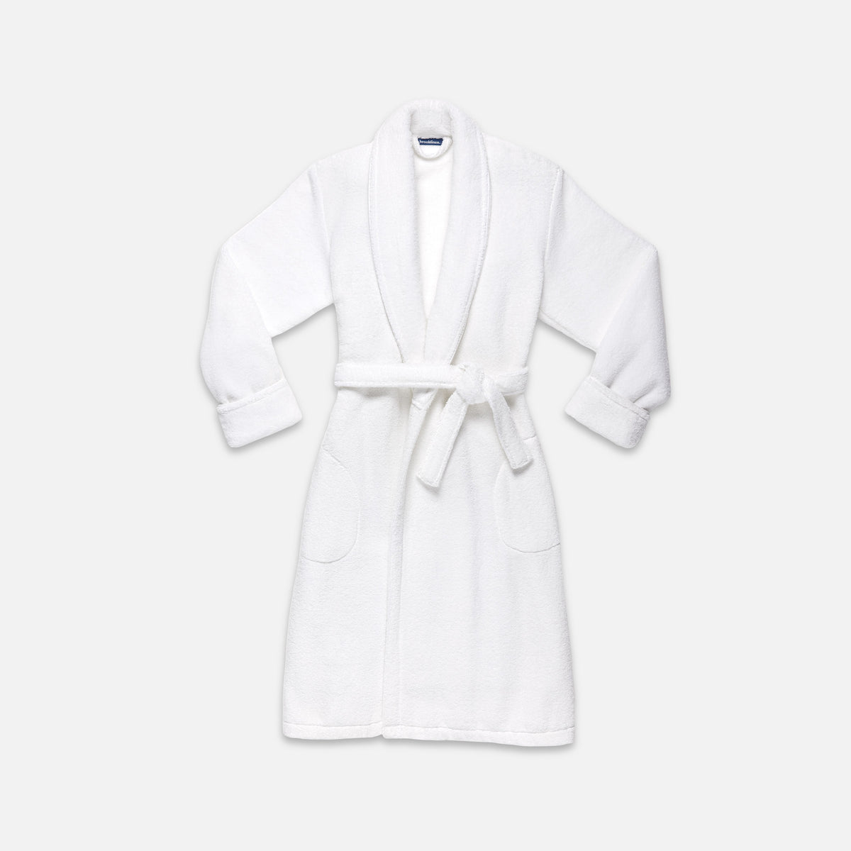 Brooklinen Super-Plush Robe in white.