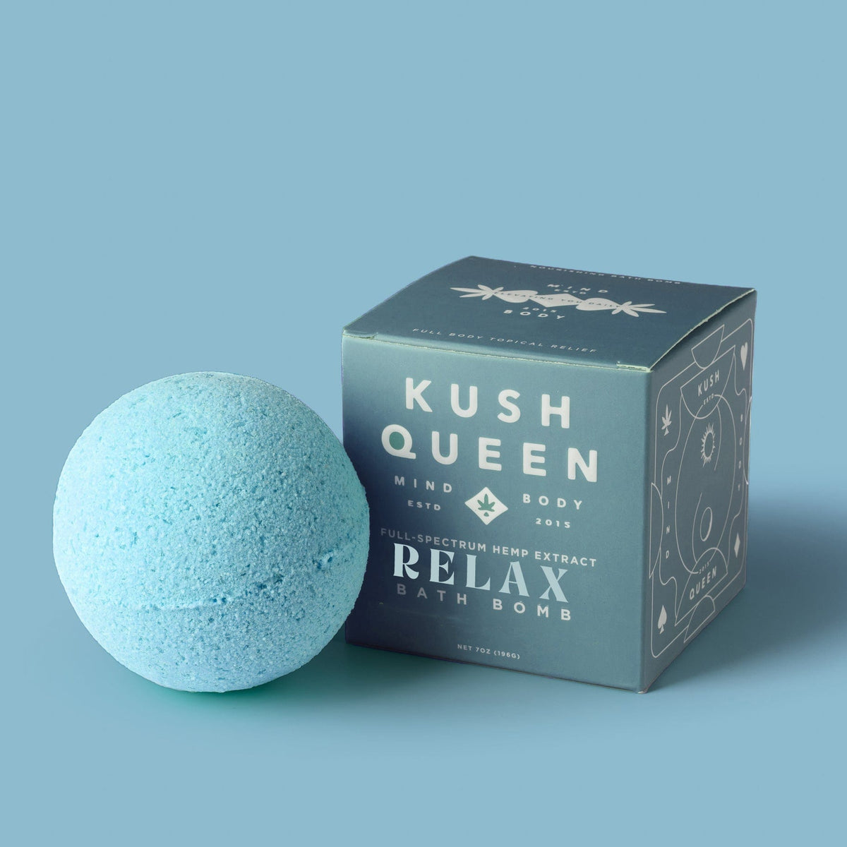 Kush Queen Relax CBD bath bomb.
