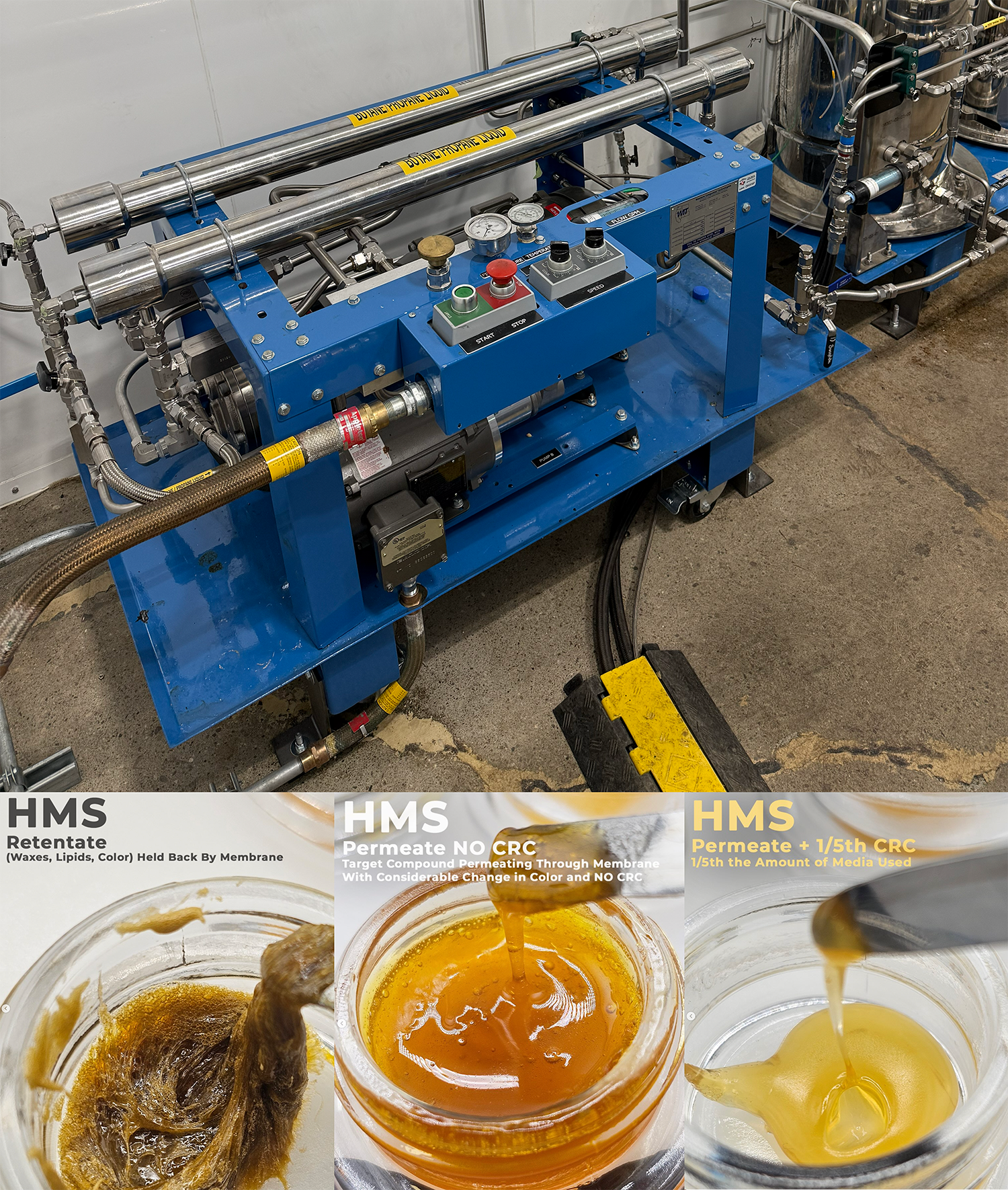 Hydrocarbon Membrane System with oil samples